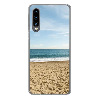 Produktbild von MuchoWow® Handyhülle Schutzhülle Hülle für Huawei P30 Strand - Sand - Meer Silikon Softcase Handy Hülle - Kartenbesitzer