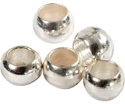 Produktbild von Quetschperlen, D 2 mm, Versilbert, 100Stk/ 1 Pck [HOB-60102]