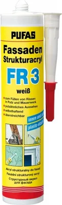 Produktbild von Pufas Fassaden Strukturacryl FR 3 zum Füllen von Rissen 310ml 34901000