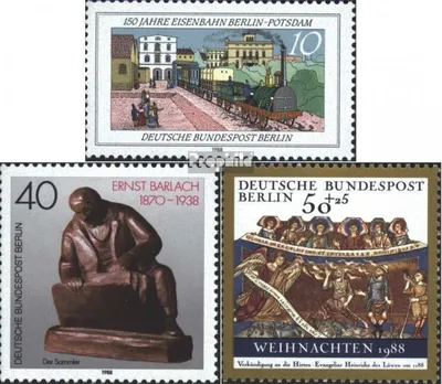 Produktbild von Briefmarken Berlin (West) 1988 Mi 822,823,829 (kompl.Ausg.) postfrisch 150 Jahre Eisenbahn