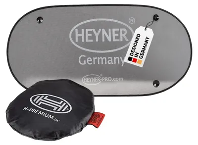 Obrázek produktu pro HEYNER® Autostínící clona, 100 x 50 cm, pro okna automobilů, chrání před sluncem a UV zářením, upevnění pomocí přísavek, vhodná pro osobní automobily, nákladní vozy, pro kojence a děti