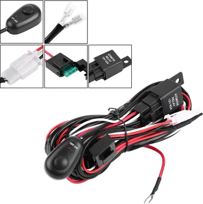 Zdjęcie produktu dla Samochodowy przełącznik zasilania 180 W i zestaw okablowania do listwy oświetleniowej LED (#1)