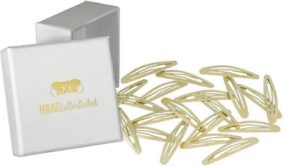 Obrázek produktu pro Oválné sponky do vlasů, 20 ks, zlaté, 6 cm, pro děti a ženy