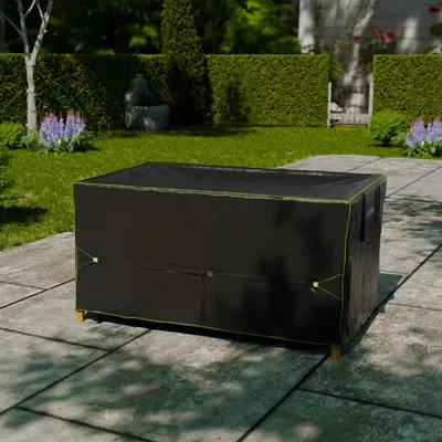 Produktbild von Juskys Gartenmöbel Abdeckplane CoverSafe Pro 160x100x75 cm - wasserdicht, UV-Schutz mit Lüftungsschlitz