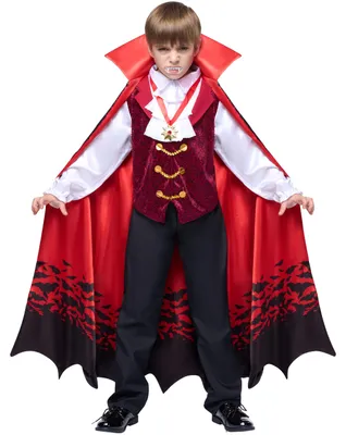 Vampierkostüm für Jungen, Dracula-Kostüm, Halloween, S (5-7 J.)
