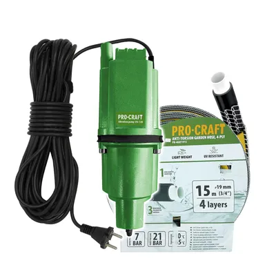 Obrázok produktu pre Vibračné čerpadlo Procraft VN-72D v sade s hadicou 15 m, 3/4"