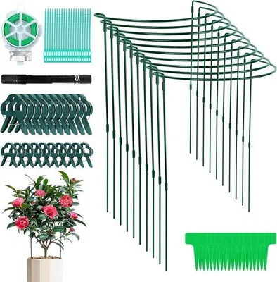 Zdjęcie produktu dla Regulowane metalowe podpory do roślin 25 x 60 cm – zestaw 10 sztuk