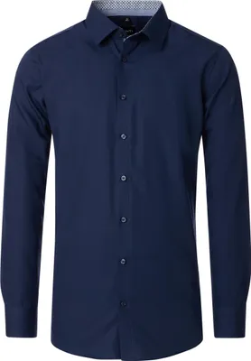 Produktbild von VENTI Herren Businesshemd Langarm Kent Modern-Fit Dunkelblau 43