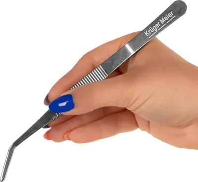 Produktbild von Solide gebogene Pinzette Fütterungspinzette Pflanzpinzette 20cm