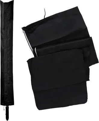 Zdjęcie produktu dla Pokrowiec na suszarkę do ubrań Hengda z powłoką z gęstego materiału Oxford PVC, z zamkiem błyskawicznym i sznurkiem ściągającym – wodoodporny pokrowiec z tkaniny na suszarkę do ubrań, wyjątkowo wodoodporny, 168 x 28 cm, czarny