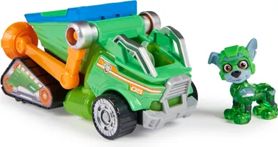 Image de Paw Patrol Le puissant film de cinéma Voiture-jouet de Rocky avec figurine de chiot Jouet