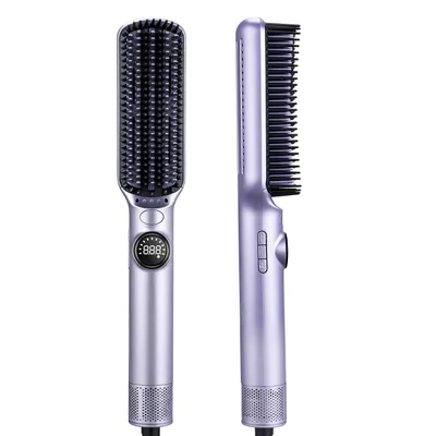 Produktbild von Haarglättbürste Kaltluft-Glättungskamm Kaltluft und beheiztes Glätten 100-230℃ mit LED-Anzeige 360° drehbarer Kabel Beheizter Glättungskamm
