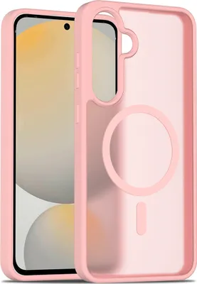 Produktbild von Magnetisch Hülle für Samsung Galaxy S24 FE, Kompatibel mit MagSafe, Transluzente Matt Rückseite Stoßfeste Handyhülle Pink