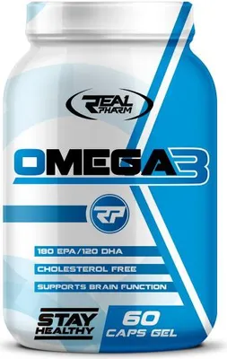 Productafbeelding van Real Pharm Omega3, 60 capsules. Gezonde vetzuren