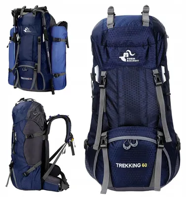 Produktbild von 60L Trekking-Rucksack für Touren und Berge, wasserdicht, mit Schuhfach