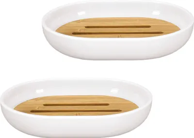 Produktbild von Kleine Wolke Seifenschale Timber" 2er-Pack weiß OneSize"