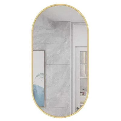 Produktbild von Ovaler Spiegel 80x40cm mit goldenem Rahmen