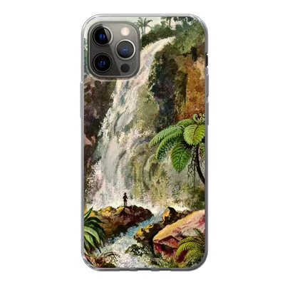 Produktbild von MuchoWow® Handyhülle Schutzhülle Hülle für iPhone 12 Pro Wasserfall - Kunst - Alte Meister Silikon Softcase Handy Hülle - Abdeckung