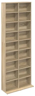 Obrázok produktu pre vidaXL Regál na CD, Sonoma dub, 65 x 23,5 x 175 cm, drevotrieska