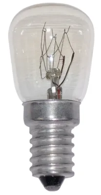 A close-up studio shot of a clear incandescent light bulb with a silver screw base.