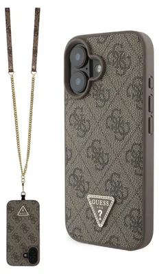 Immagine prodotto di Guess Guhcp16Sp4Tdscpw Iphone 166.1 Brązowy/Brown Hardcase Leather Metal Logo Strass Crossbody