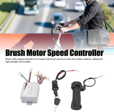 Obrázok produktu pre 36V 500W regulátor otáčok kefového motora s plynovou rukoväťou, elektrický zámok dverí pre skúter, trojkolku, bicykel
