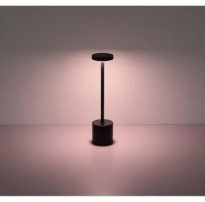 Immagine prodotto di Lampada da tavolo a LED, metallo, nero, dimmer touch, batteria ricaricabile, H 34,3 cm