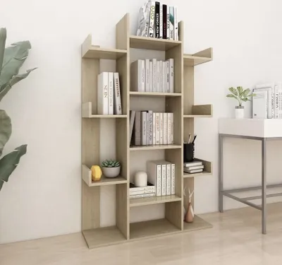 Obrázok produktu pre vidaXL Regál Sonoma dub 86x25,5x140 cm Materiál na báze dreva - Regál na knihy - Regály na knihy - Regály na knihy