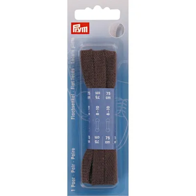 Obrázek produktu pro Ploché tkaničky 8 mm, 75 cm, hnědé