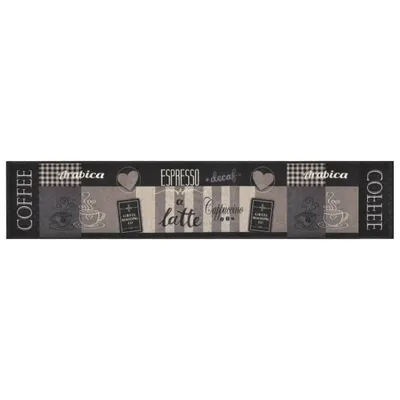 Immagine prodotto di vidaXL Tappeto Cucina Lavabile Caffè Nero 60x300 cm Velluto