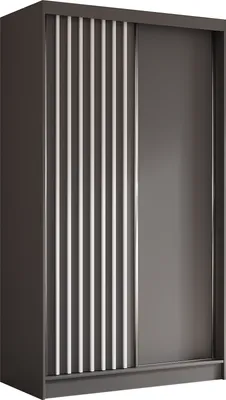 Produktbild von AX LIVING Cabinio Kleiderschrank 120 cm breit Schiebetüren Grau/Weiß