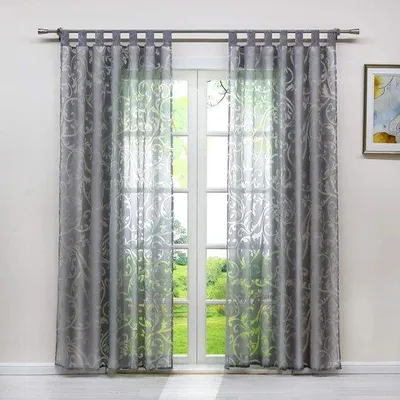 Image de Rideau transparent gris 140 x 245 cm