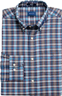 Produktbild von Gant Indigo Check Langarmhemd Blau XL Mann Blau XL