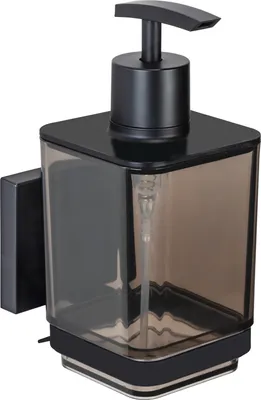 Produktbild von WENKO Vacuum-Loc® Seifenspender Mod. Quadro Schwarz, Befestigen ohne Bohren