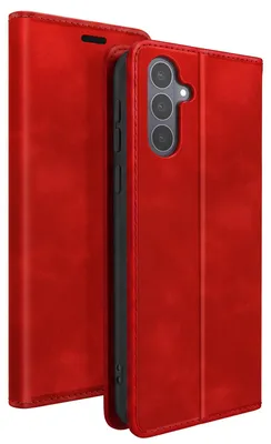 Obrázok produktu pre Avizar, ochranné puzdro pre Galaxy S26 FE s vzhľadom na zamat, s možnosťou použitia ako stojan, červená farba
