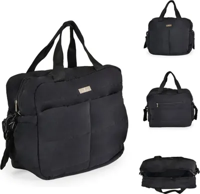 Produktbild von Cangaroo Wickeltasche Solana Clips Wickelunterlage Seitentaschen Isoliertasche schwarz