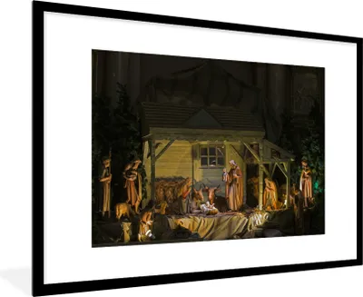 Produktbild von MuchoWow® MuchoWow® Gerahmtes Poster Cribbage - Weihnachten 90x60 cm - Poster mit zchwarzem Bilderrahmen - Wanddekoration - Fotos