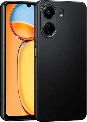 Produktbild von Silikónové puzdro pre Xiaomi Redmi 13C Protective Cover Matt Black Backcover Puzdro na mobilný telefón