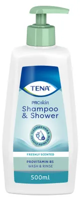 Produktbild von Reinigendes Shampoo-Schaumbad für empfindliche Haut und empfindliches Haar - TENA Shampoo & Dusche
