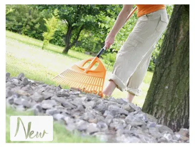 Produktbild von Gartenrechen Fächerbesen mit Alustiel 195 cm