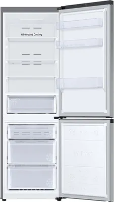 Produktbild von Samsung RB7300, Kühl-/Gefrierkombination, 185 cm, C*, 344 ℓ, Edelstahl Look, 344 l, ST-T, 8 kg/24h, C, Fresh Zone Fach, Edelstahl