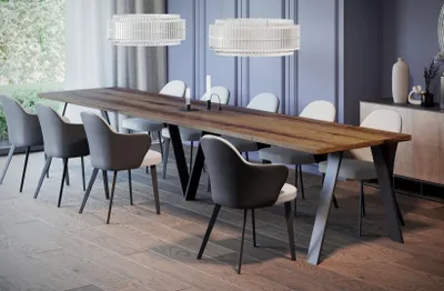 Produktbild von Endo-Möbel XXL Esstisch Lungo 130cm - 405cm ausziehbar bis 12 Personen Küchentisch (Monastery Eiche)