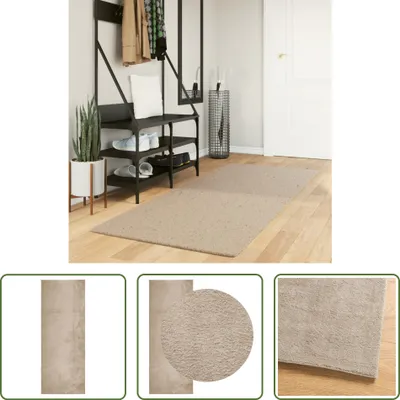 Produktbild von The Living Store Teppich HUARTE Kurzflor Weich und Waschbar Sandfarben 80x200 cm