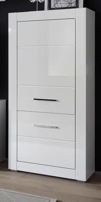 Produktbild von Highboard "Carrara" weiß Hochglanz Wohn- und Esszimmer Anrichte 65 x 142 cm