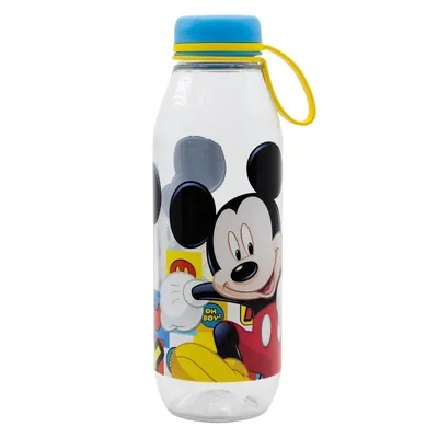 Produktbild von Plastikflasche mit Silikonschlaufe MICKEY MOUSE, 650ml, 14835