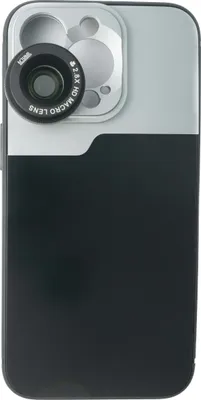 Produktbild von SYSTEM-S Makro Linse 2.8x HD Filter mit Hülle in Schwarz für iPhone 13 Pro