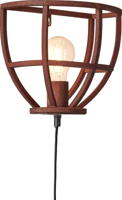 Produktbild von BRILLIANT Wandleuchte mit Zuleitung und Schalter Matrix braun IP20 E27 60 Watt g. f. Normallampe
