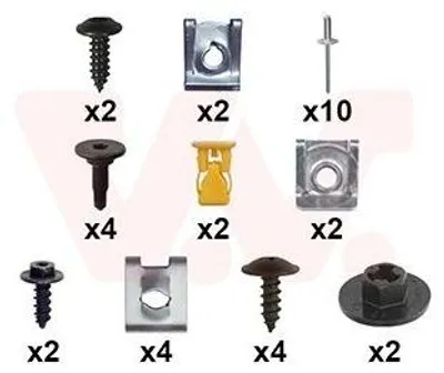 Produktbild von VAN WEZEL Montagesatz Stoßfänger 1604793 Hinten für FIAT 500 (312)