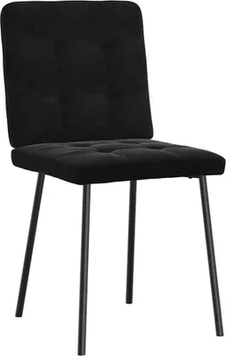 Produktbild von Möbel Esszimmerstühle - Schwarz - CLORIS Esszimmerstühle 2 Stk. Schwarz Samt,14.7 Kg - 476135