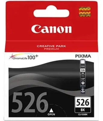 Obrázok produktu pre Canon CLI-526 BK w/o Sec, Štandardná výťažnosť, Čierna, Atrament na pigmentovej báze, 1 kusov